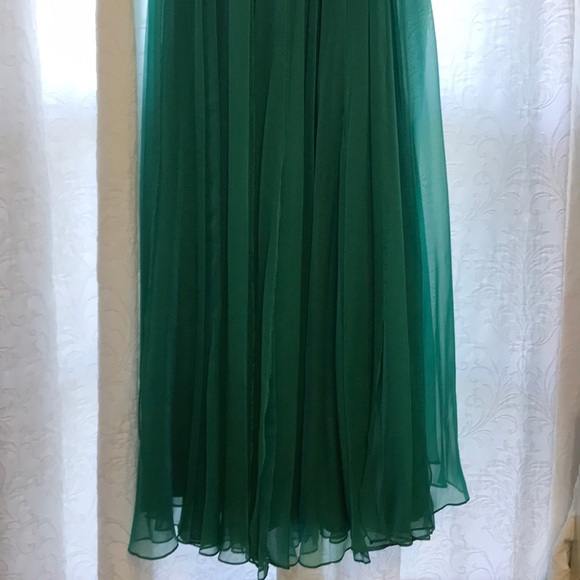 Teal/ aqua embellished gown - Picture 2 of 4